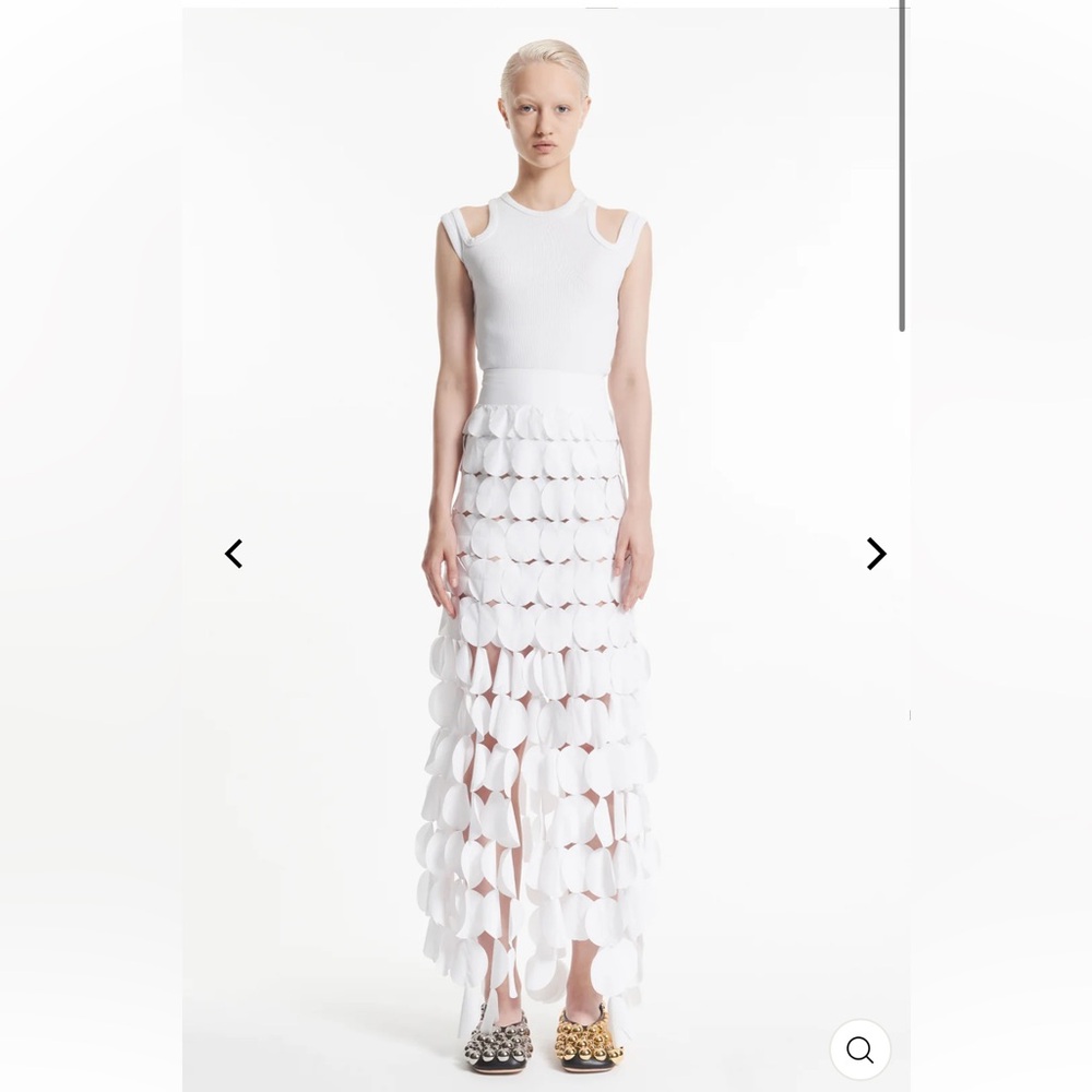 A.W.A.K.E. Mode Maxi Circle Skirt in White NWT